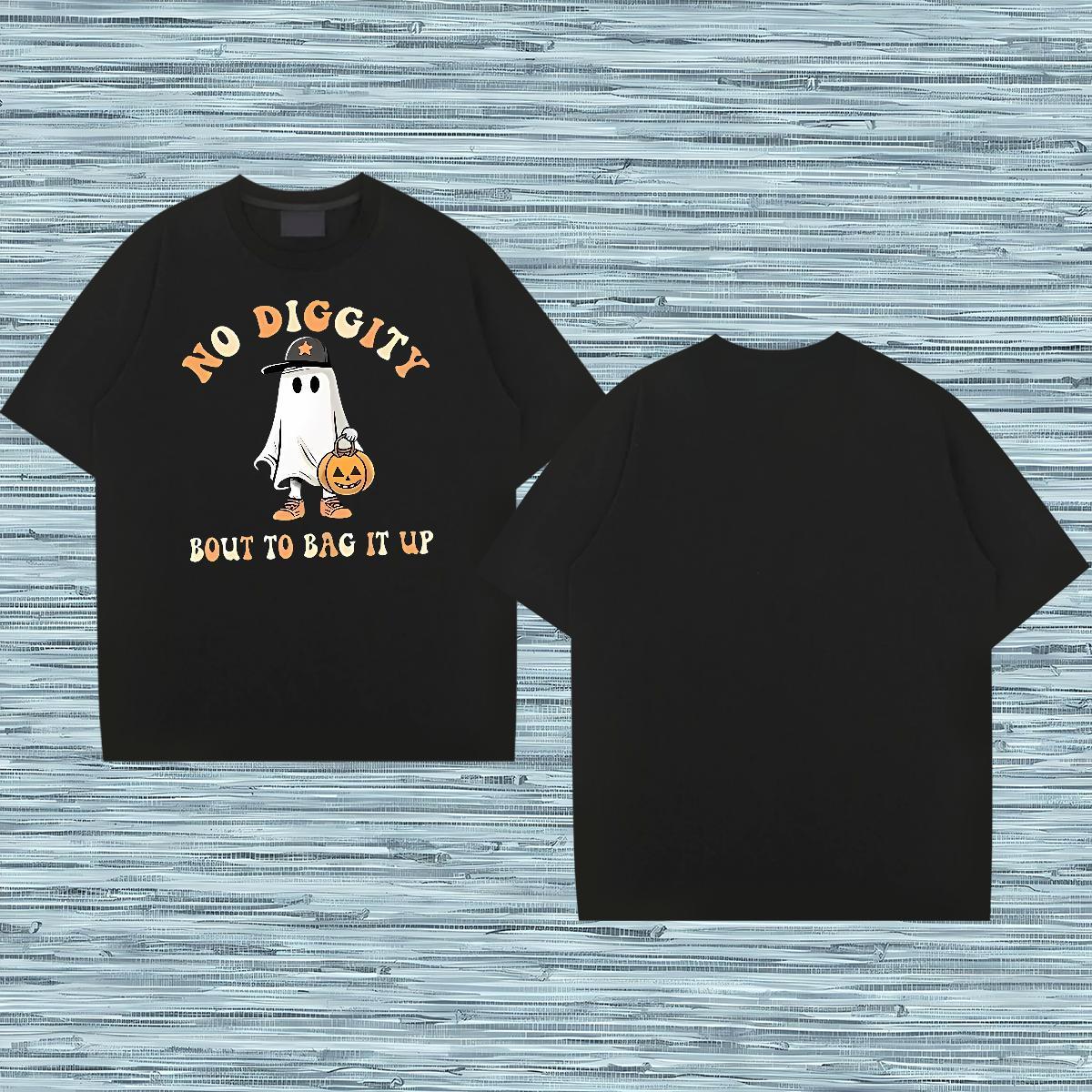 2024 Designer T Shirts Men 230g Pure Cotton halloween Street Wear Tops Tees Breathable Short Sleeve TOP Quality Men Tops Tees Graphic