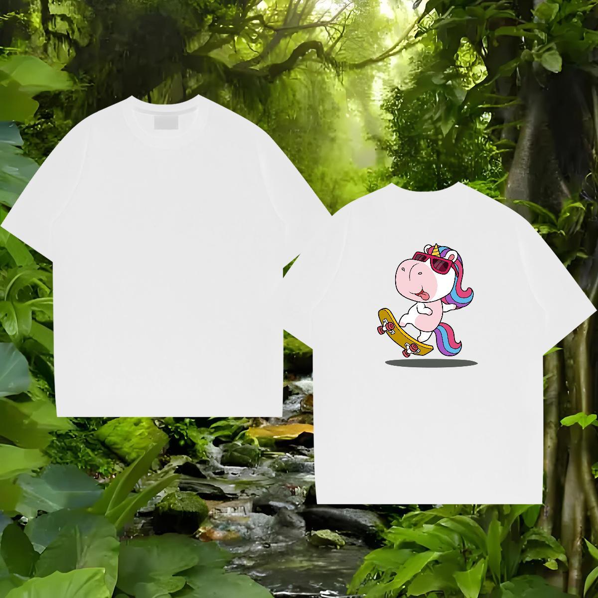 DIY Customized T shirt 230g 100% Cotton Casual Beach Tops Tees Crew Neck High Quality Men Clothes T-Shirt DIY Printed