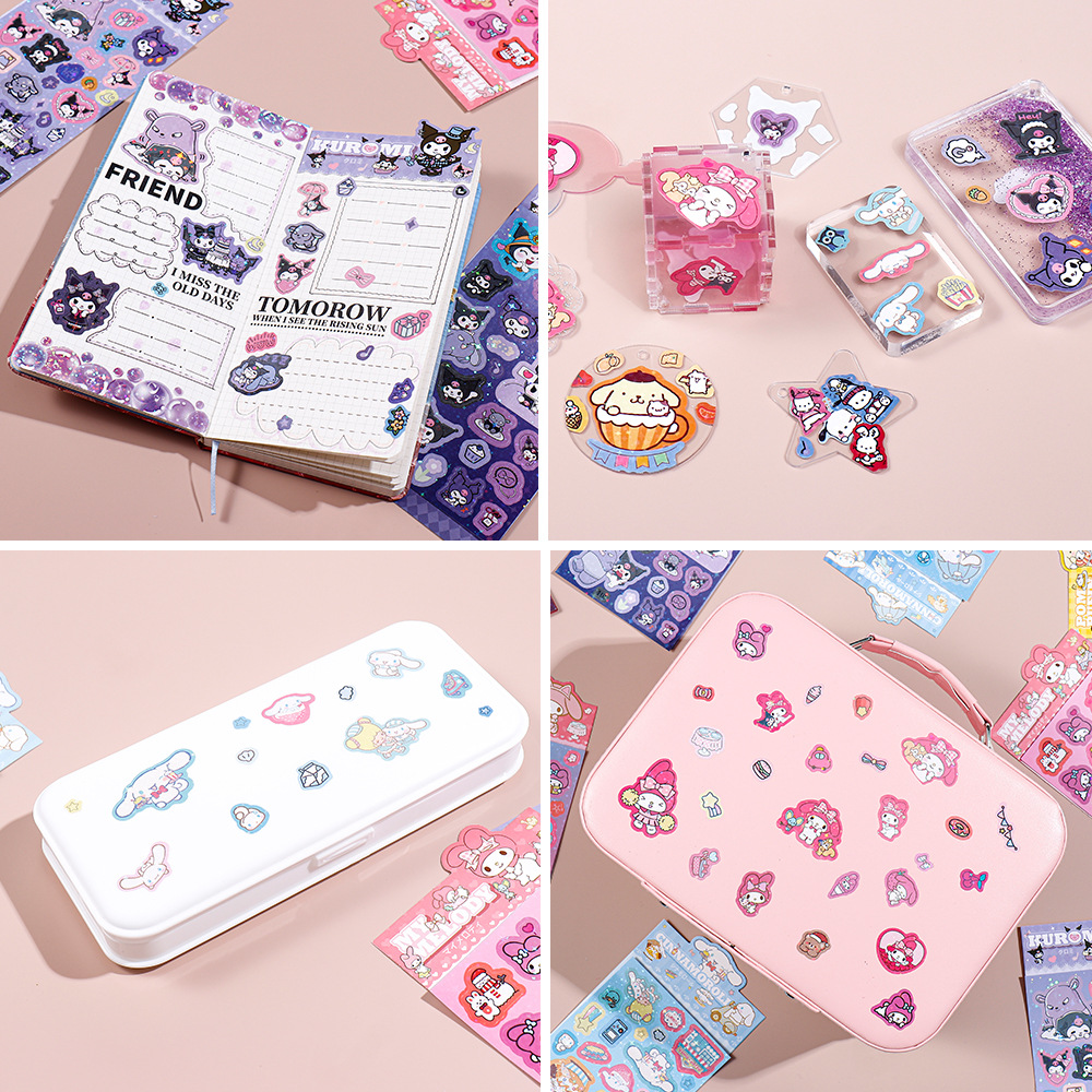 Guka Stickers Cartoon Account Material Children's Waterproof DIY Laser Decorative Stickers Wholesale