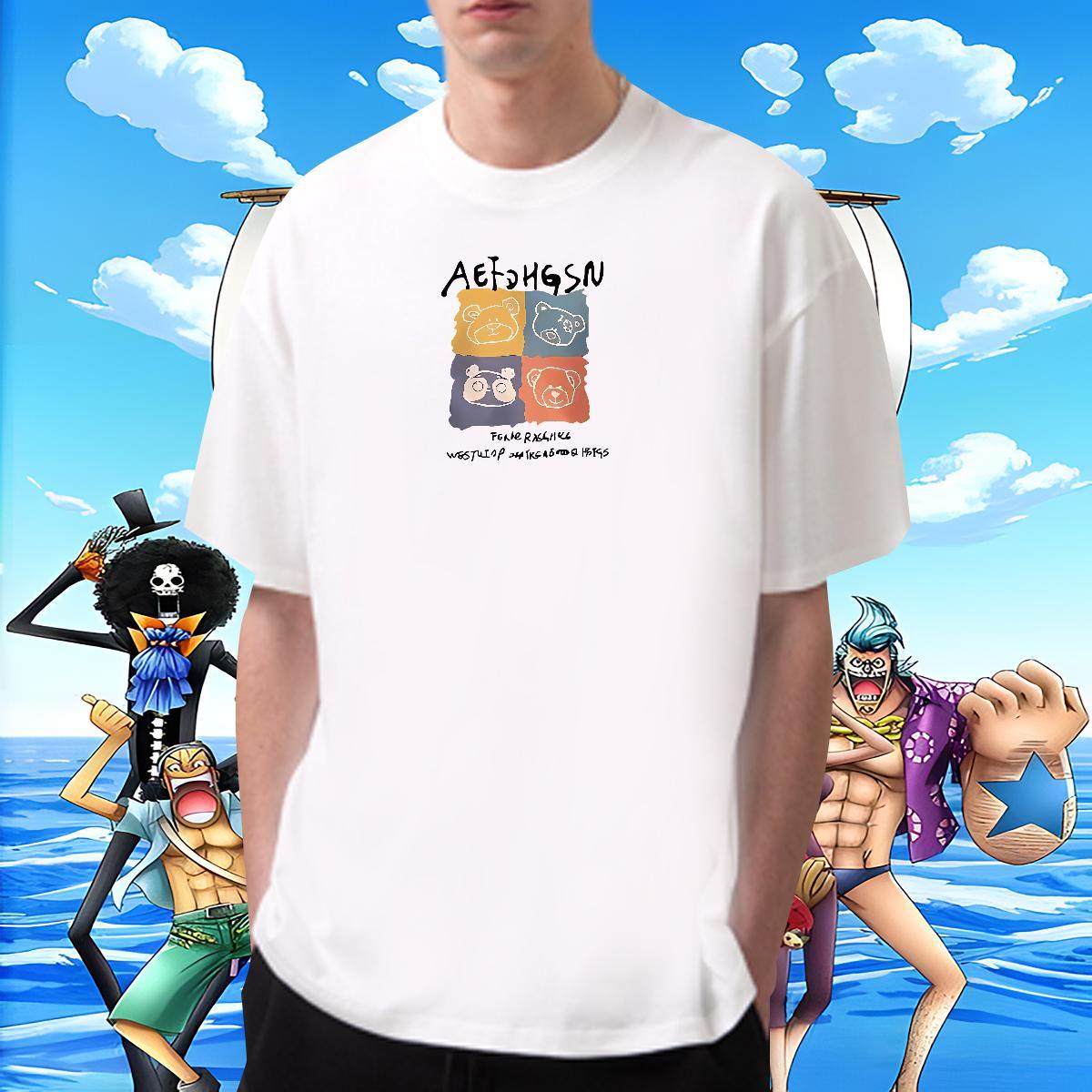 High Quality Couples T Shirts 230g Cotton Street wear Hip Hop bear DIY Printed O-Neck Short Sleeve Stylist T-Shirts Tee Shirt