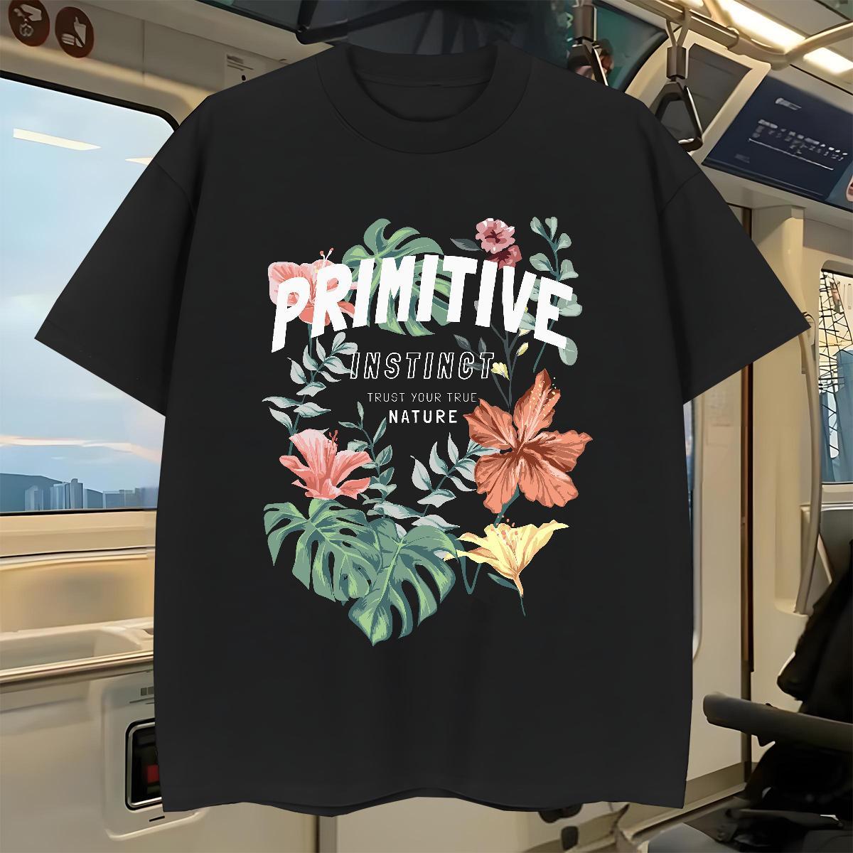 Designer Fashion T-Shirts for Men 100% Cotton 230g flower Casual Wear Breathable Short Sleeve Comfortable Men Tshirts Oversized 4XL