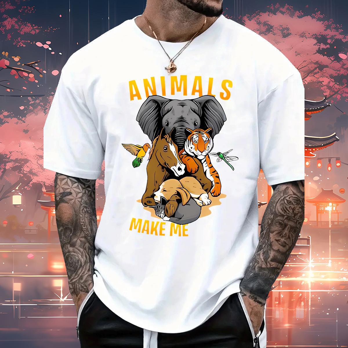 2024 Man T Shirts 230g 100% Cotton Anime Printing Street Tees Shirts Short Sleeve Soft Unisex Men Tops Tees Asian Size