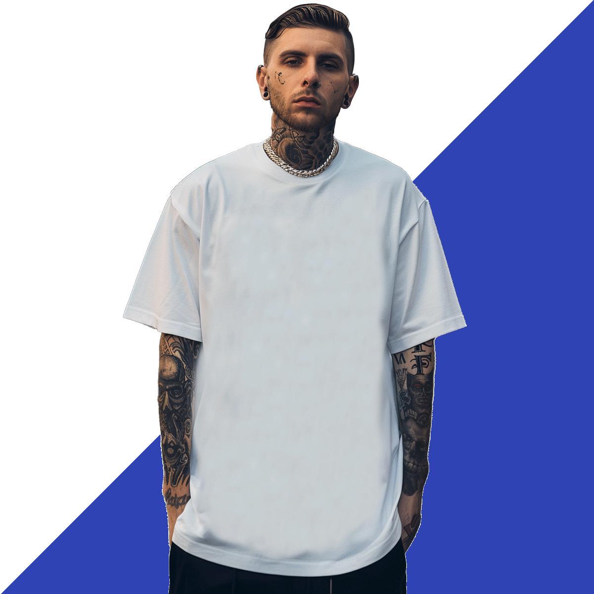 Brand Men Tops Tees Street Wear 230g Cotton DIY Anime Breathable letter Man T Shirts Custom Tshirts