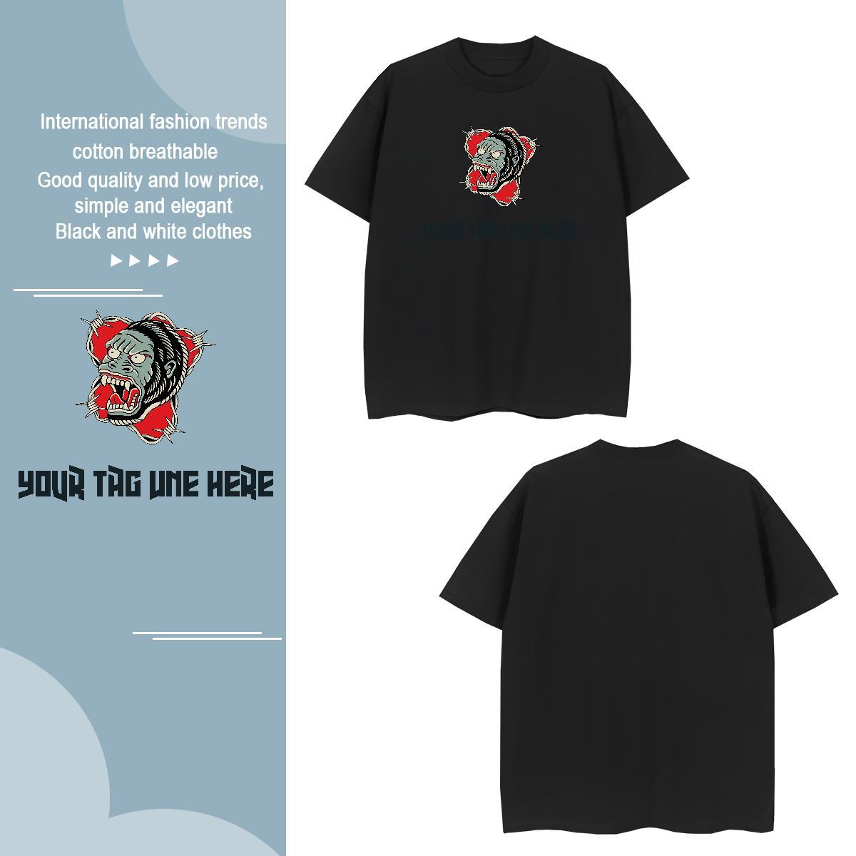 T Shirt For Man 230g Pure Cotton Street O Neck Short Sleeves Custom Big Size Tshirt for Man Woman Free Shipping Wholesale Tee Shirt