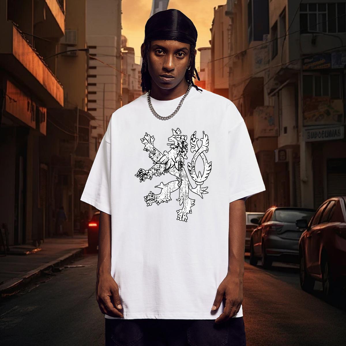 T Shirt For Man 230g Cotton animal Casual Beach O Neck Short Sleeves Custom Printed Men Tshirts Fashion New Soft Tee Shirt