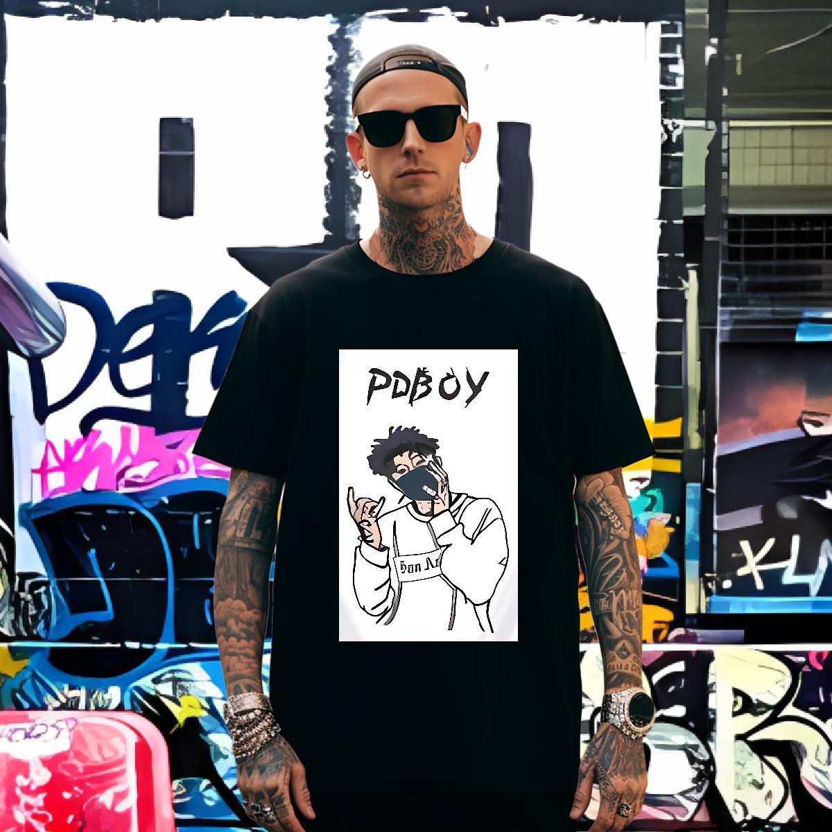 T-Shirts for Men 230g 100% Cotton English Casual Breathable Short Sleeve Black White Men Tees Stylist High Quality Top Tees