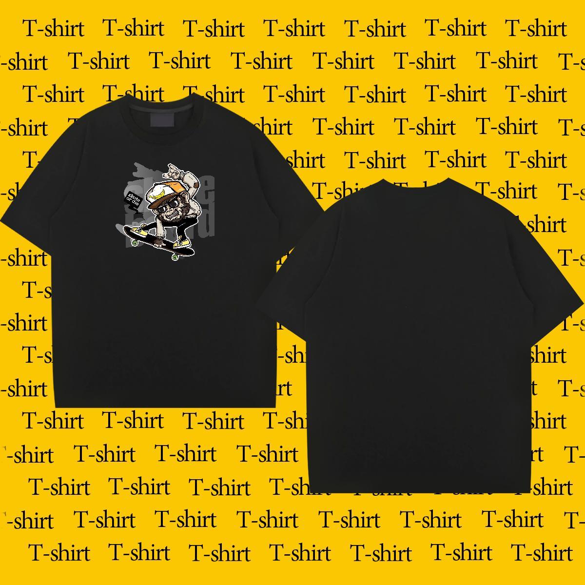 Classic Tshirt for Man Woman 230g Cotton Home Outdoor chimpanzee Anime Round Neck Short Sleeve New Men T Shirts Tshirts