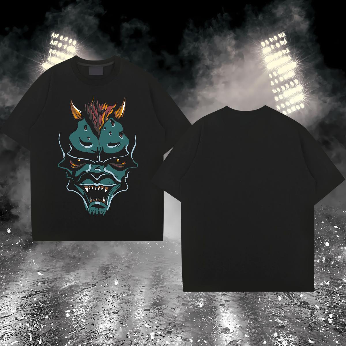 Mens T Shirts 230g Pure Cotton icon Hip Hop Street Short Sleeve O-Neck Anime Print Mens Tshirts New Arrival Comfortable Clothings