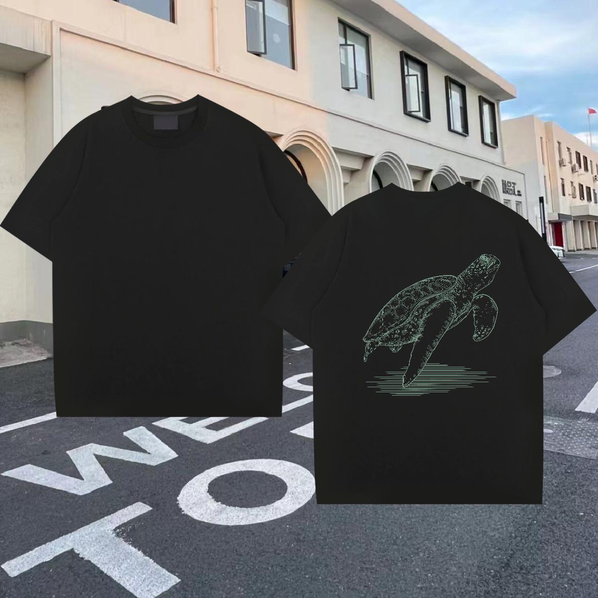 Fashion Design Mens T Shirts 230g Cotton tortoise Street Wear Tee Shirt Breathable Short Sleeve Wholesale Men Tops Tees Customized