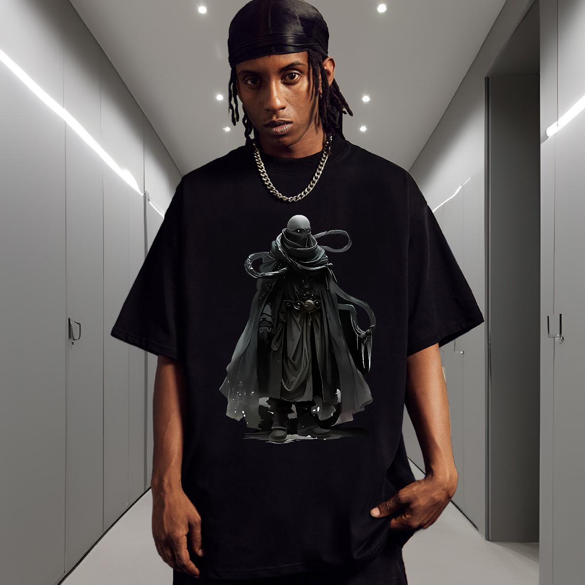 Mens T Shirts 230g Cotton halloween Outdoor Pure Cotton Plus Size Cartoon Men Clothes T-Shirt 2024 Summer Unisex Tops Tees