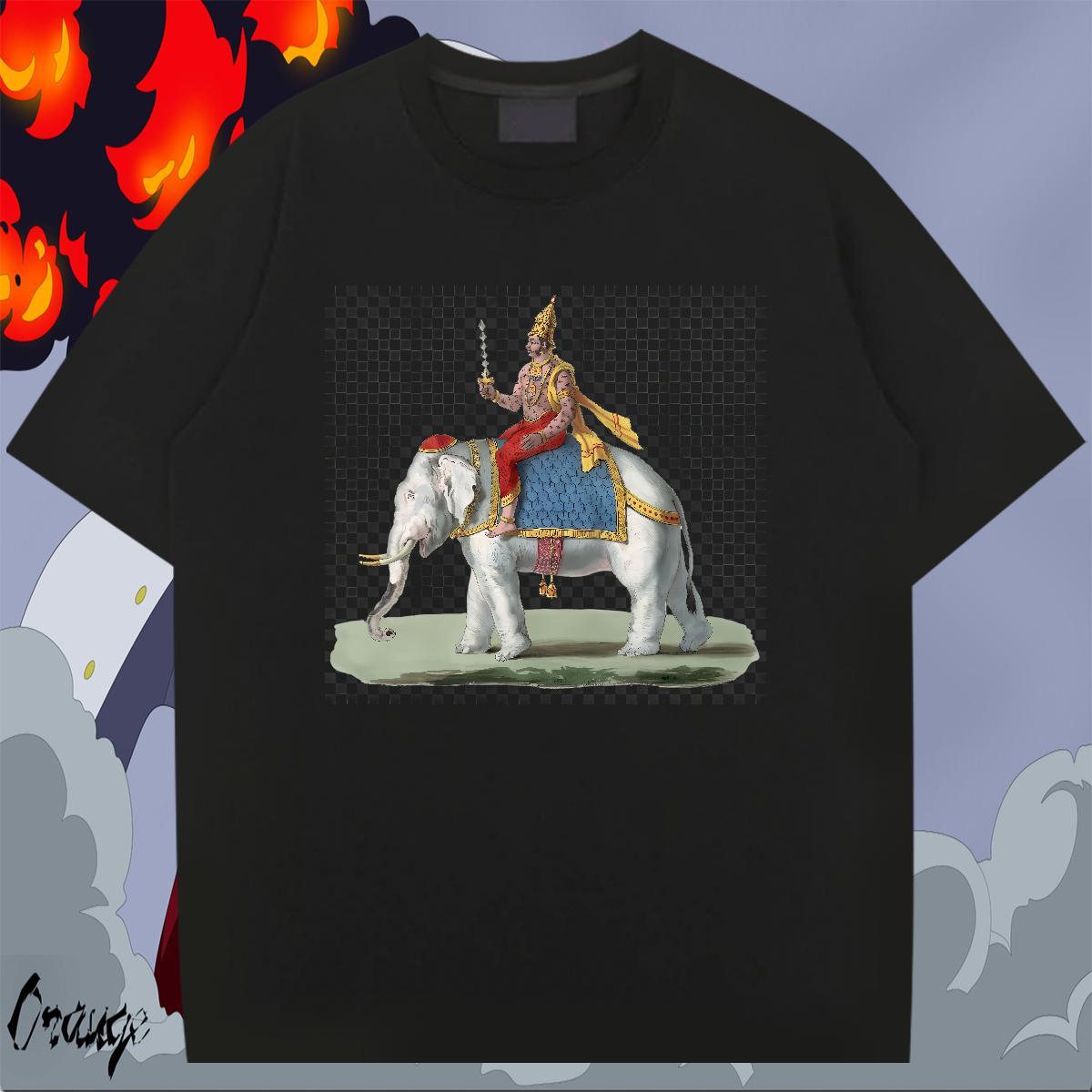 Cool Design Couples T Shirts 230g Pure Cotton Daily Wear elephant Oversized 3XL 4XL Breathable Short Sleeve Brand T-Shirts for Men Clothes