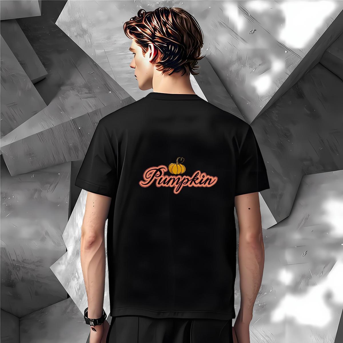 Wholesale T shirt 230g Cotton pumpkin Daily Wear Tees Breathable Short Sleeve Comfortable Tshirt for Man Woman Oversized 3XL 4XL