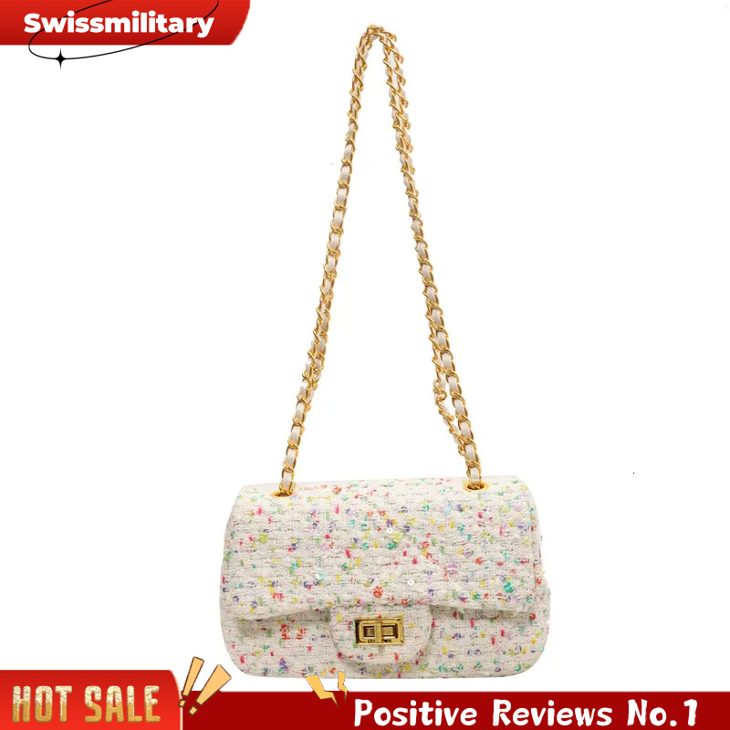 Xiaoxiangfeng woolen bag for women, 2023 autumn and winter new fashion chain small square bag, elegant and versatile single shoulder crossbody bag H86