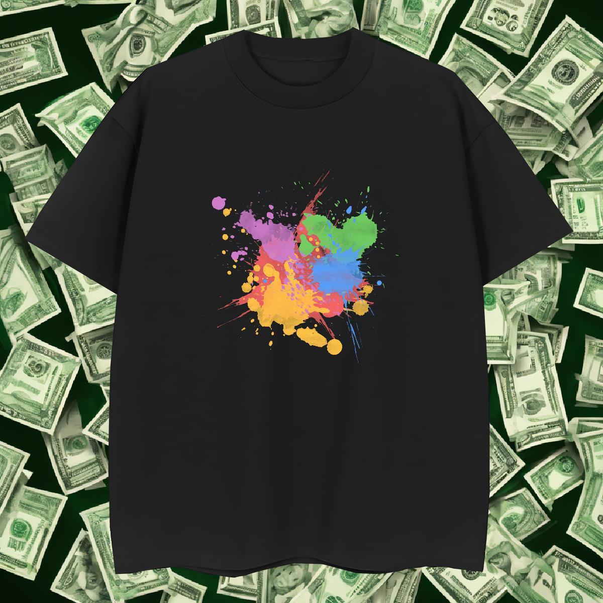 Man T Shirts 230g 100% Cotton painting Sports Casual Breathable Soft DIY Logo Oversized Couples T Shirts Fashion Casual Cool Design Polos