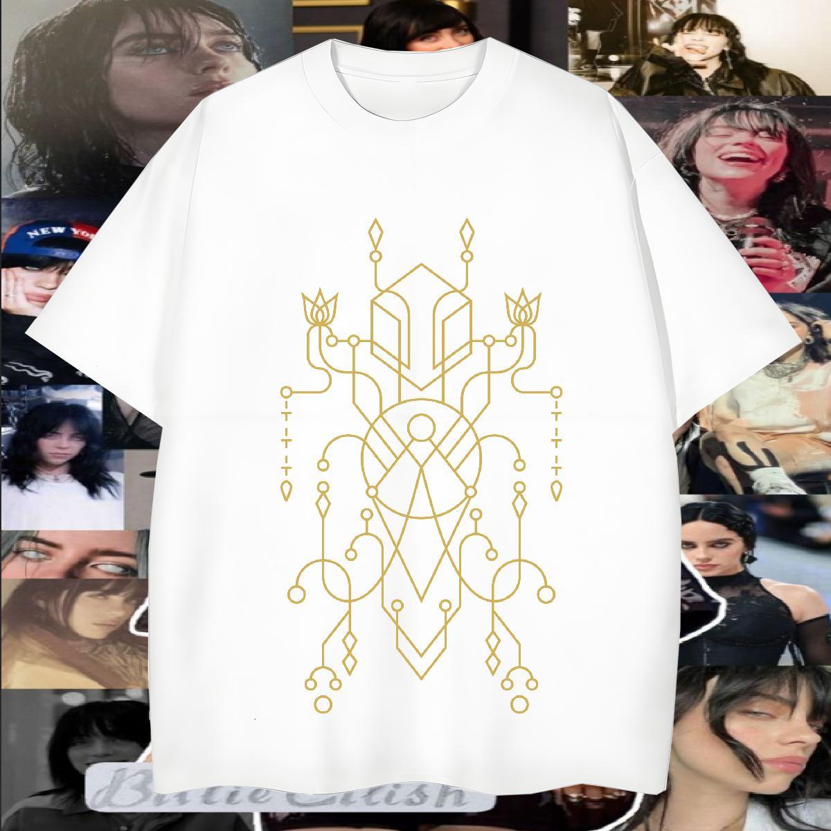 Fashion Design Couples T Shirts 230g Pure Cotton Anime Printing Street Geometric line Breathable Short Sleeve T-Shirts for Men Loose Fit Plus Size Car