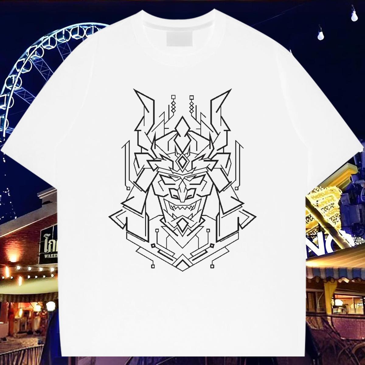 Man T Shirts 230g Cotton terror Street Casual Breathable Short Sleeve DIY Printed Tshirts New Designer Free Shipping Clothings