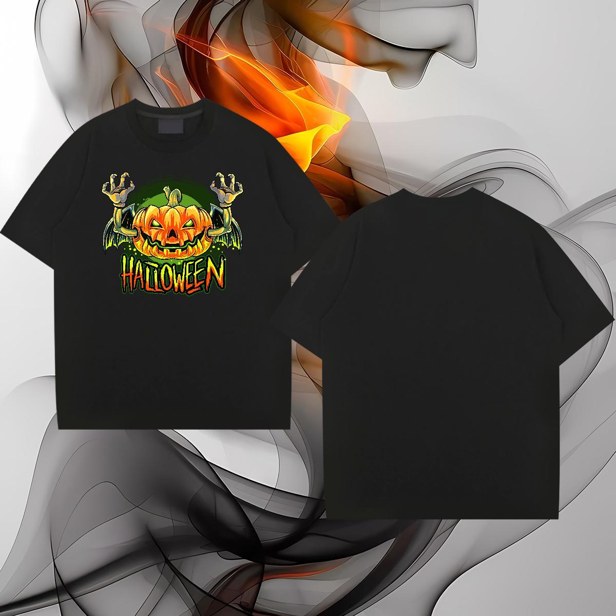 New Arrival T-Shirts for Men 100% Cotton 230g pumpkin Sport Tees Shirts Breathable Short Sleeve Comfortable Men Tees Custom Anime