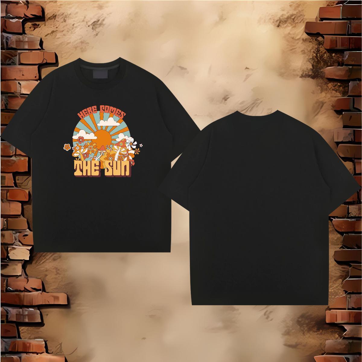 T-Shirts 230g Cotton mushroom Casual Short Sleeve O-Neck Custom Printing Mens Tshirts Wholesale Cool Design Tees Shirts