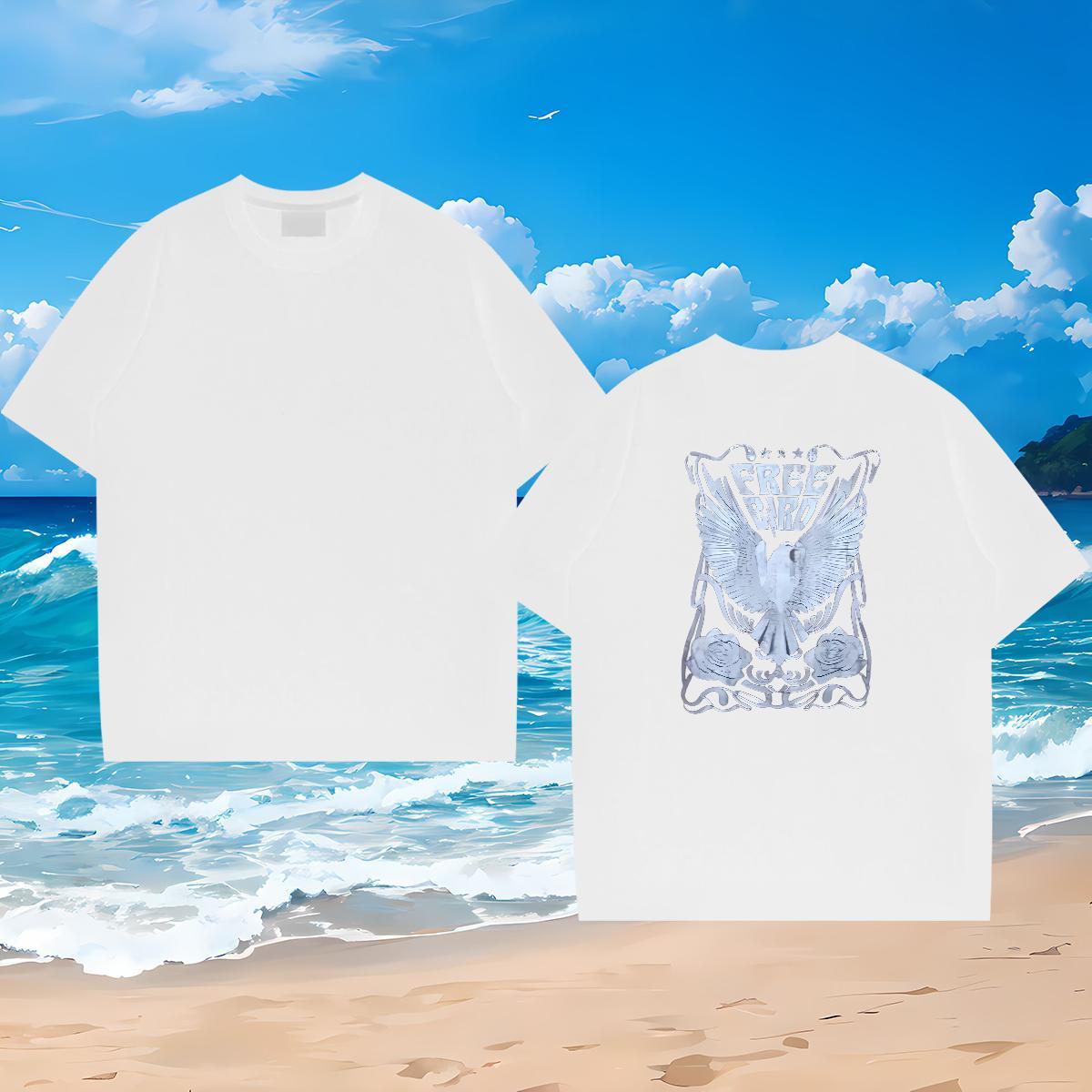 Stylist T Shirts Men 230g 100% Cotton cool Casual Tops Shirt O Neck Short Sleeves Cool Tshirts Plus Size Cartoon