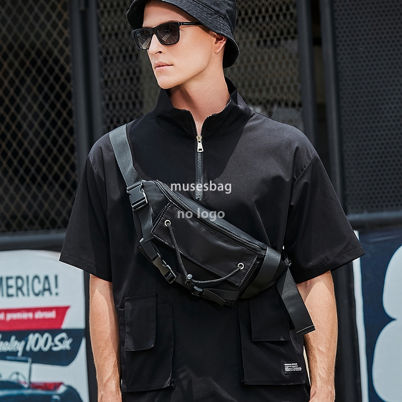 Fashion brand crossbody bag men's summer ins day small backpack student sports waist pack women's casual shoulder chest bag