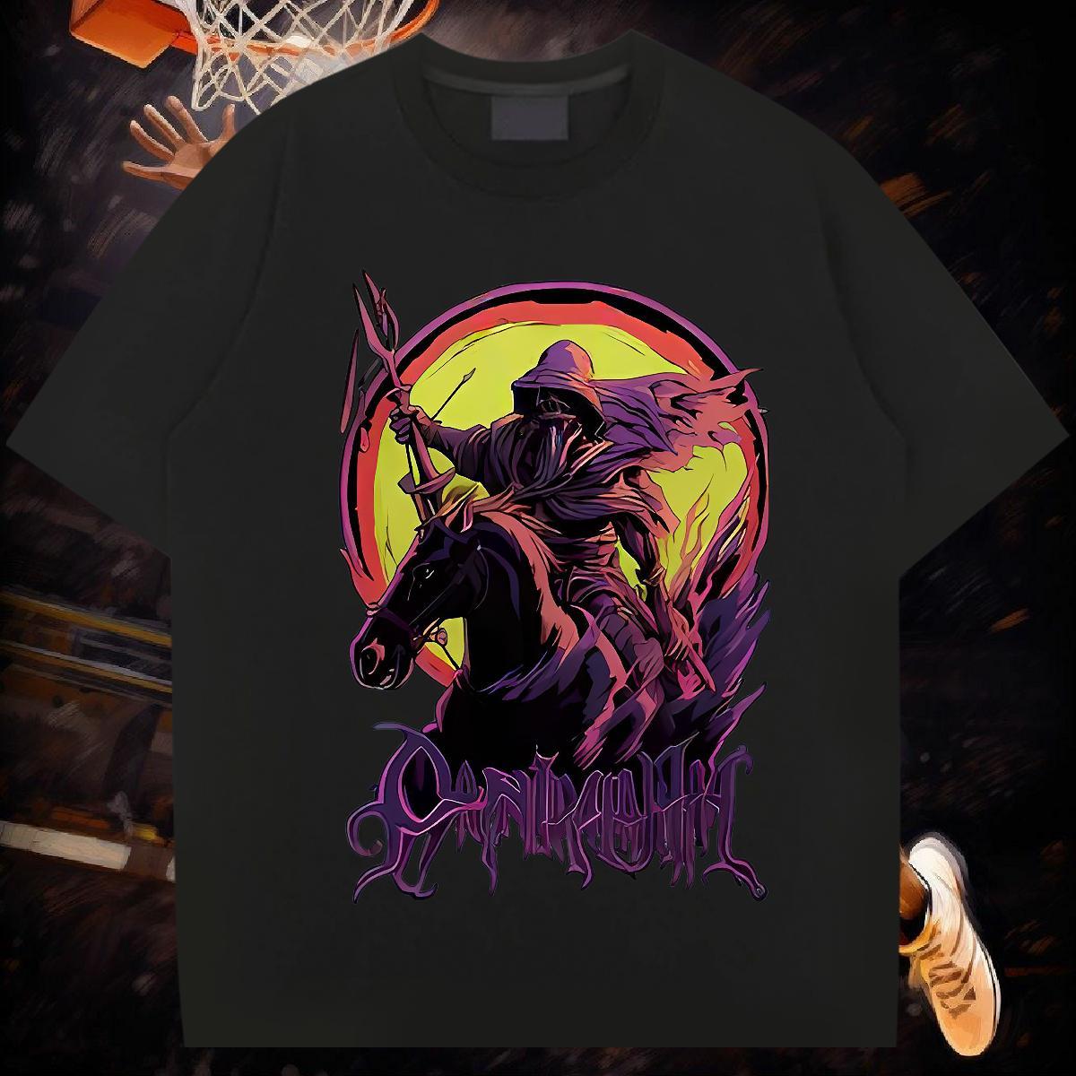 T Shirt For Man 100% Cotton 230g horse Home Outdoor Crew Neck White Plus Size Men Tees Factory Direct Cool Clothings