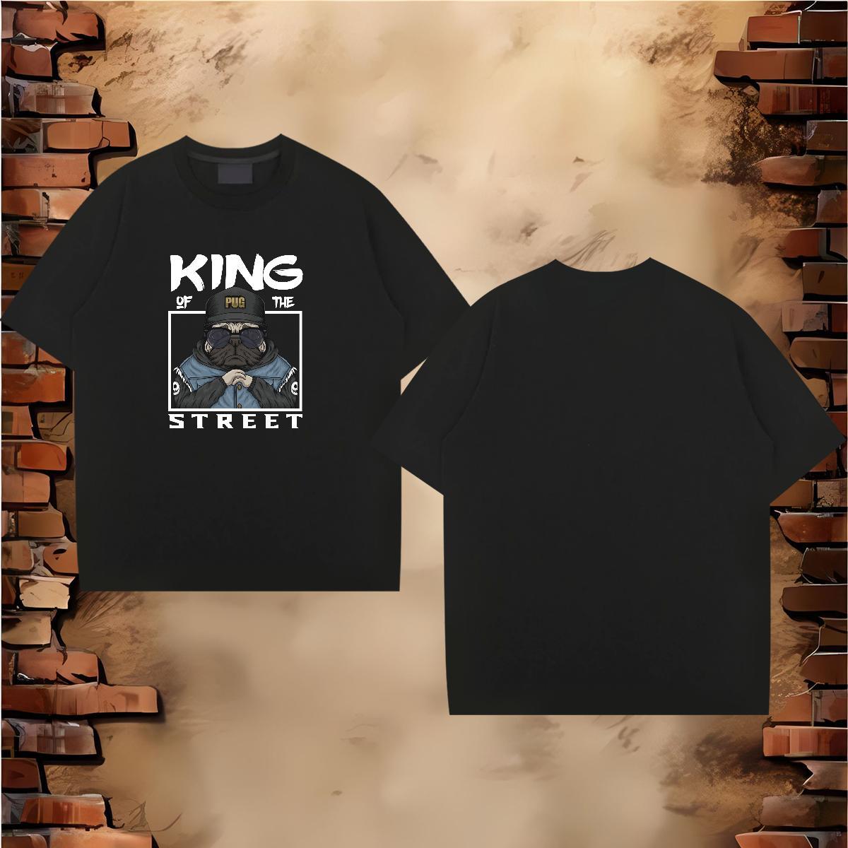 Customized T Shirt For Man 230g Cotton dog Casual Beach Tshirts Breathable Short Sleeve Wholesale Men Tops Tees DIY