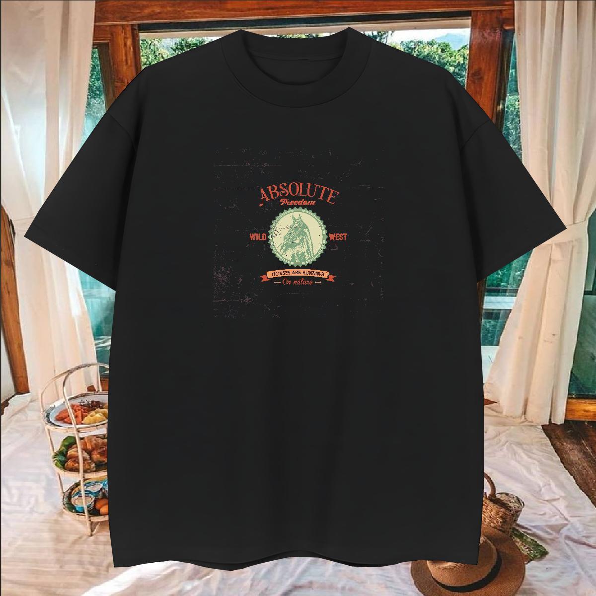 2024 New T Shirt For Man 230g Cotton dog Street Casual Tees Short Sleeve O-Neck Classic Tshirts Plus Size Custom