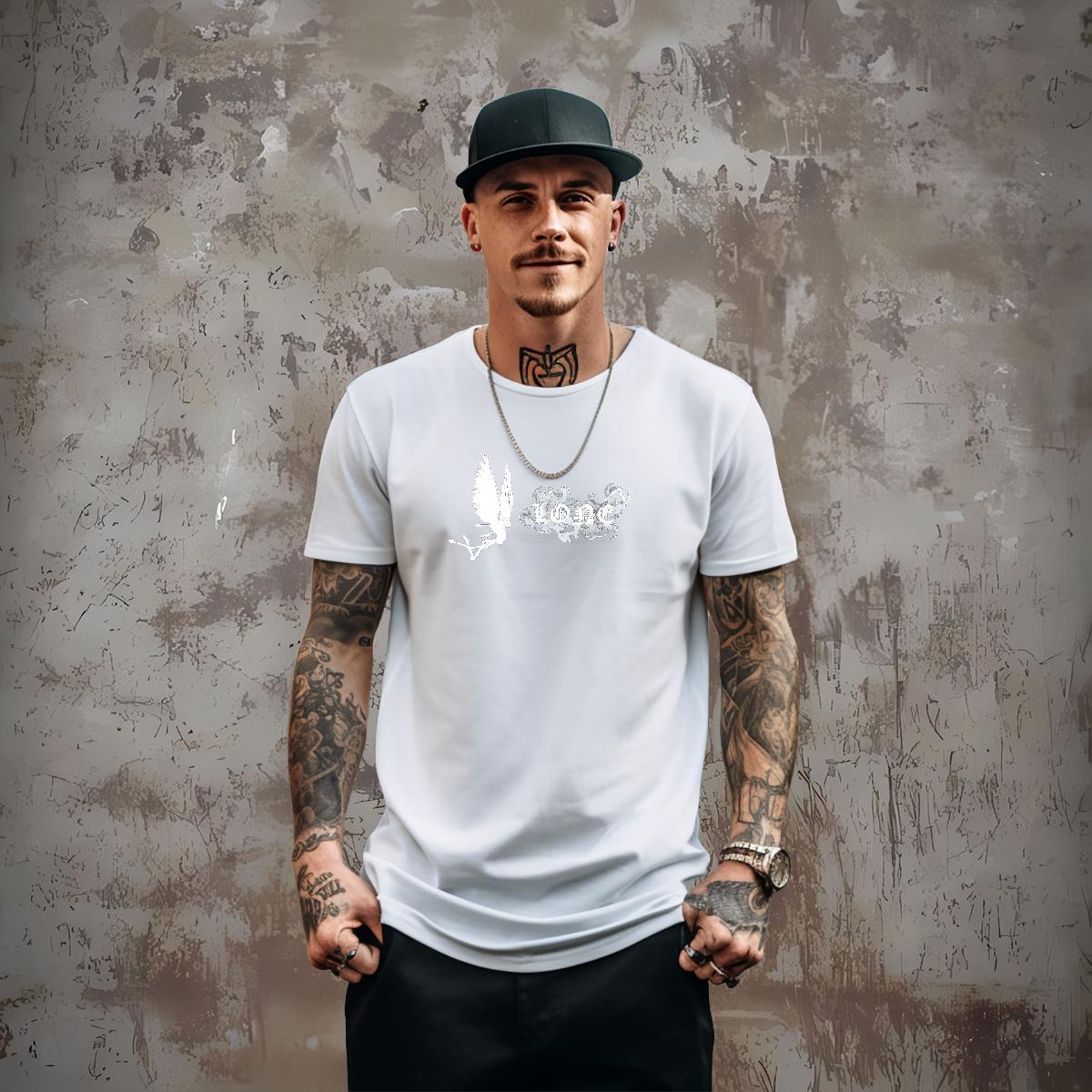 Custom Men T Shirts 230g Pure Cotton Butterfly Hip Hop Street Wear Short Sleeve Soft Cool Men Tshirts Asian Size