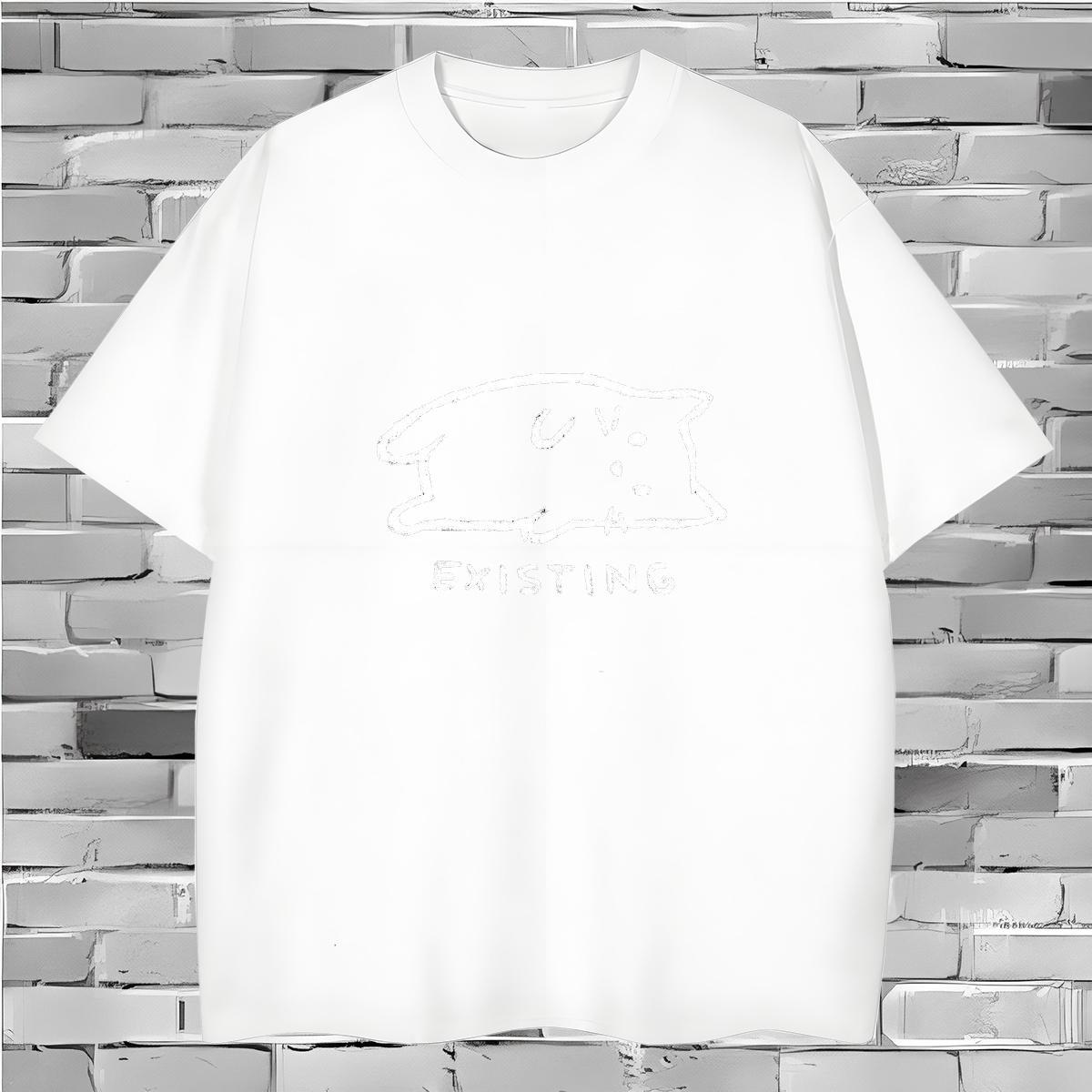 Men T Shirts 230g Cotton cat Casual Daily Wear Short Sleeve Soft Custom Big Size Men Tops Tees Free Shipping High Quality Clothings