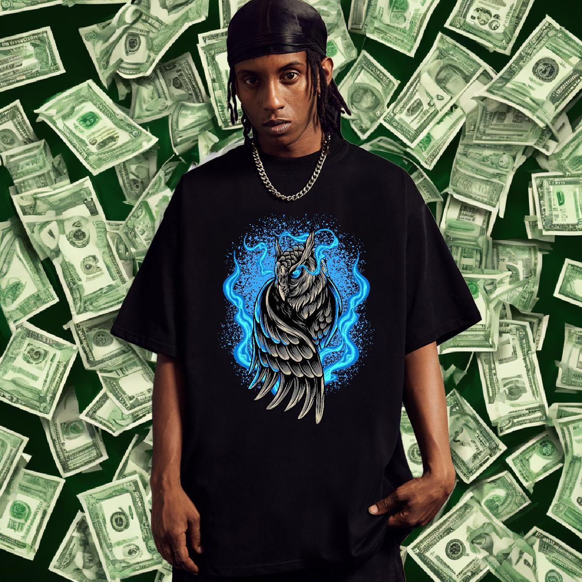 TOP Quality Men Clothes T-Shirt 230g Cotton Outdoor cool DIY Printed Breathable Short Sleeve Customized T Shirts Men Tops Tees