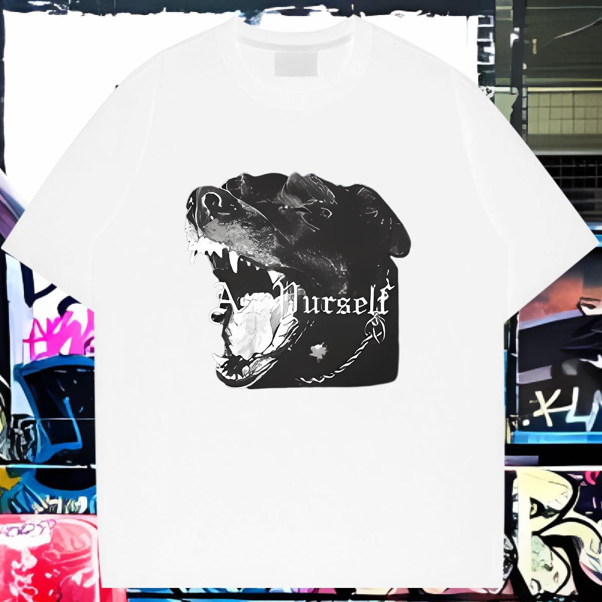 2024 New Man T Shirts 100% Cotton 230g dog Outdoor Tee Shirt Breathable Crew Neck Wholesale Tshirt for Man Woman Plus Size Cartoon