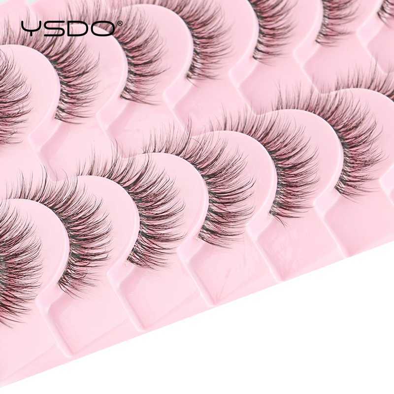 5/10 Eyelash 3D Natural False Eyelash Fluffy Soft Short Lash Wispy Natural Eyelash Extension Makeup Tool W240803