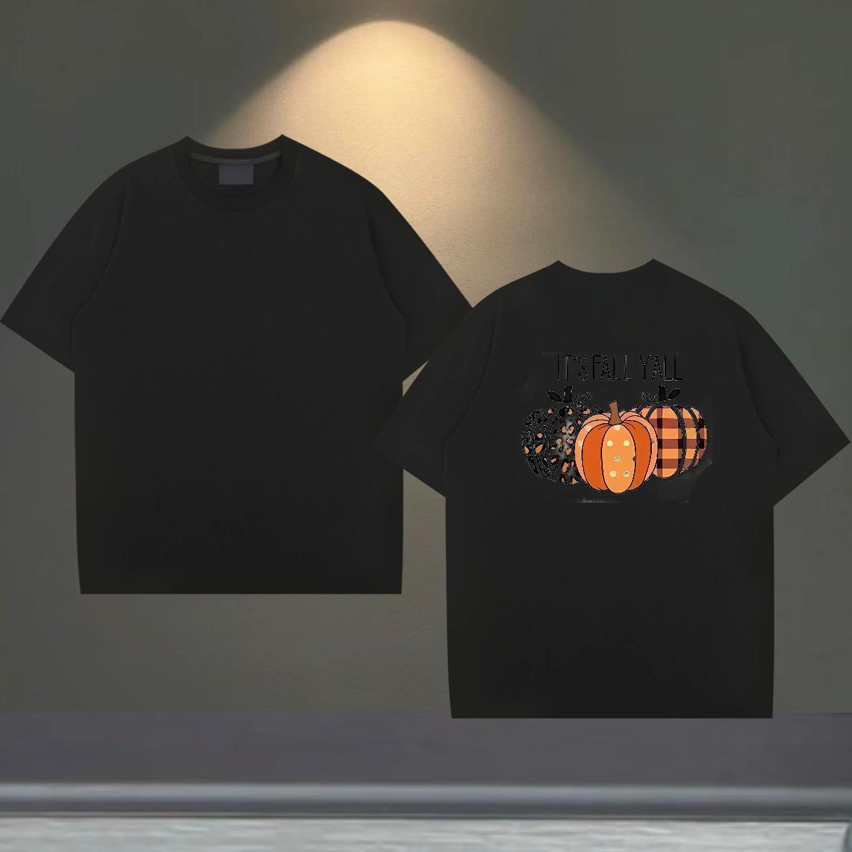 Free Shipping Men T Shirts 230g Cotton halloween High Street Hip Hop Clothes Breathable Short Sleeve Popular Mens Tshirts Custom Big Size