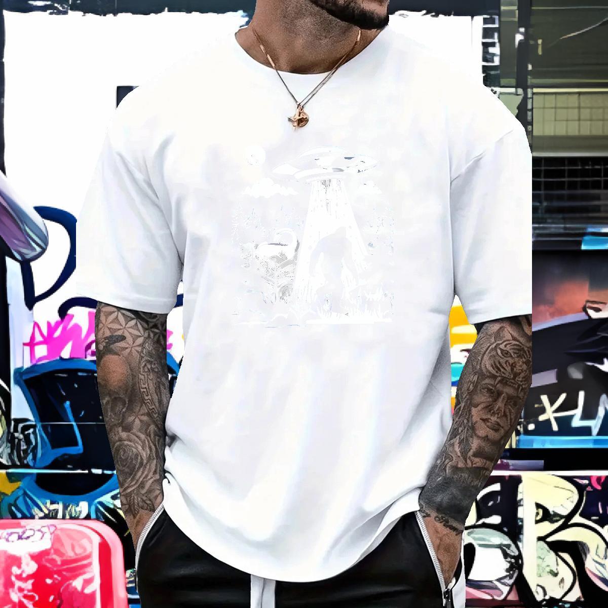 Customized Men T Shirts 230g 100% Cotton mushroom Spring Summer Tshirts Breathable Crew Neck Comfortable Men Tshirts Oversized 4XL