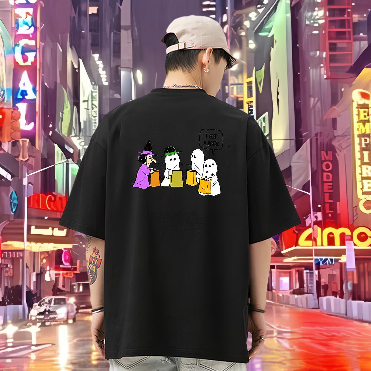 2024 DIY T-Shirts for Men 230g Cotton monster Casual Beach Clothes Breathable Short Sleeve Classic Couples T Shirts Custom Printed
