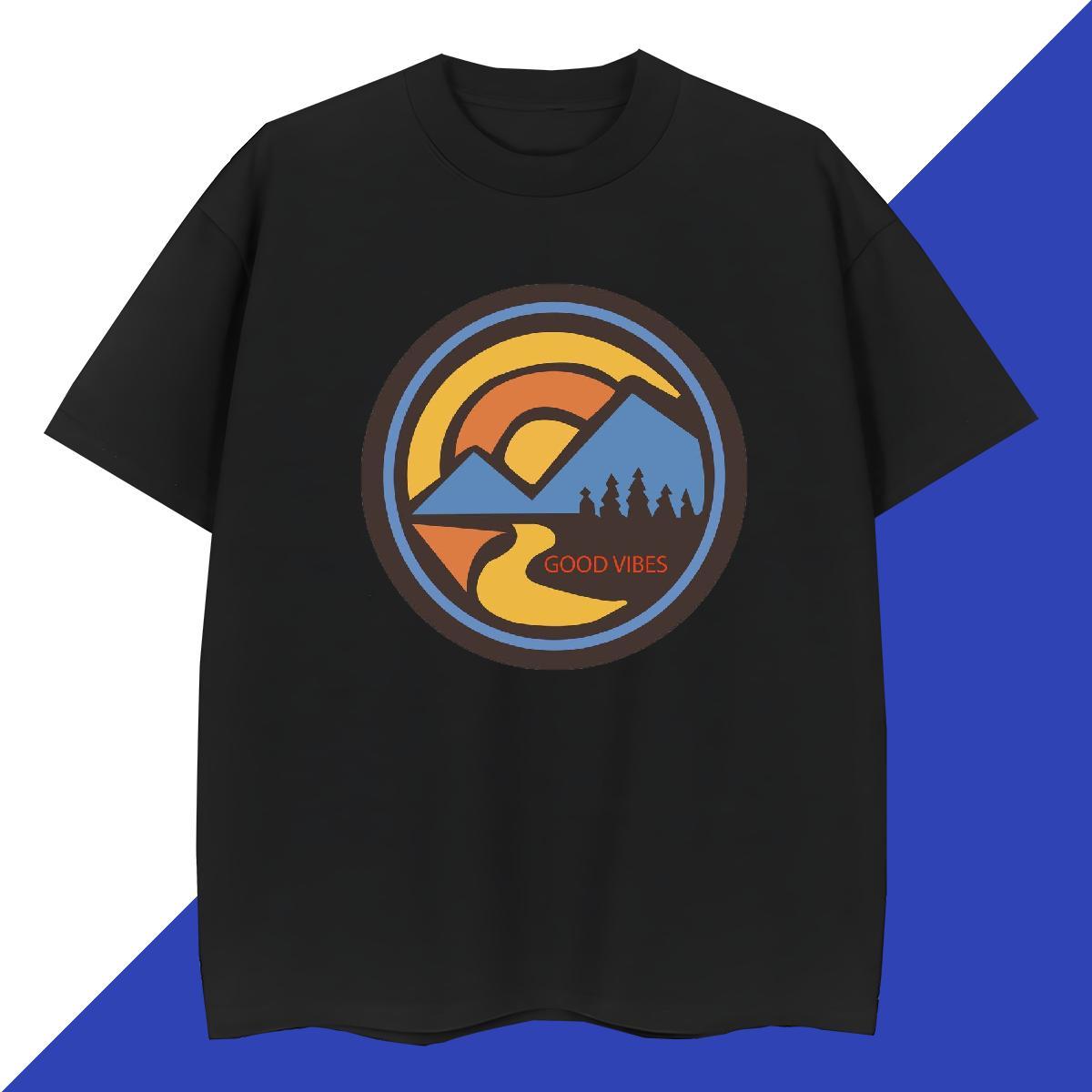 Wholesale Men Tshirts 230g Pure Cotton Street mountains Custom Anime Breathable DIY Customized Man T Shirts Tops Tees