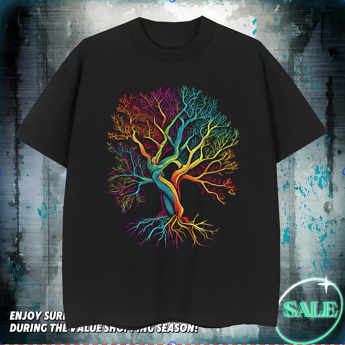 Fashion New Men T Shirts 230g 100% Cotton tree Daily Wear Tops Shirt O-Neck Short Sleeve Designer Men Tshirts Skull