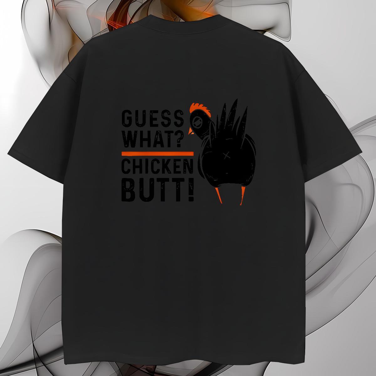 Brand T shirt 230g 100% Cotton chicken Casual Beach Tees Round Neck Short Sleeve Loose Fit Tshirts Anime Print