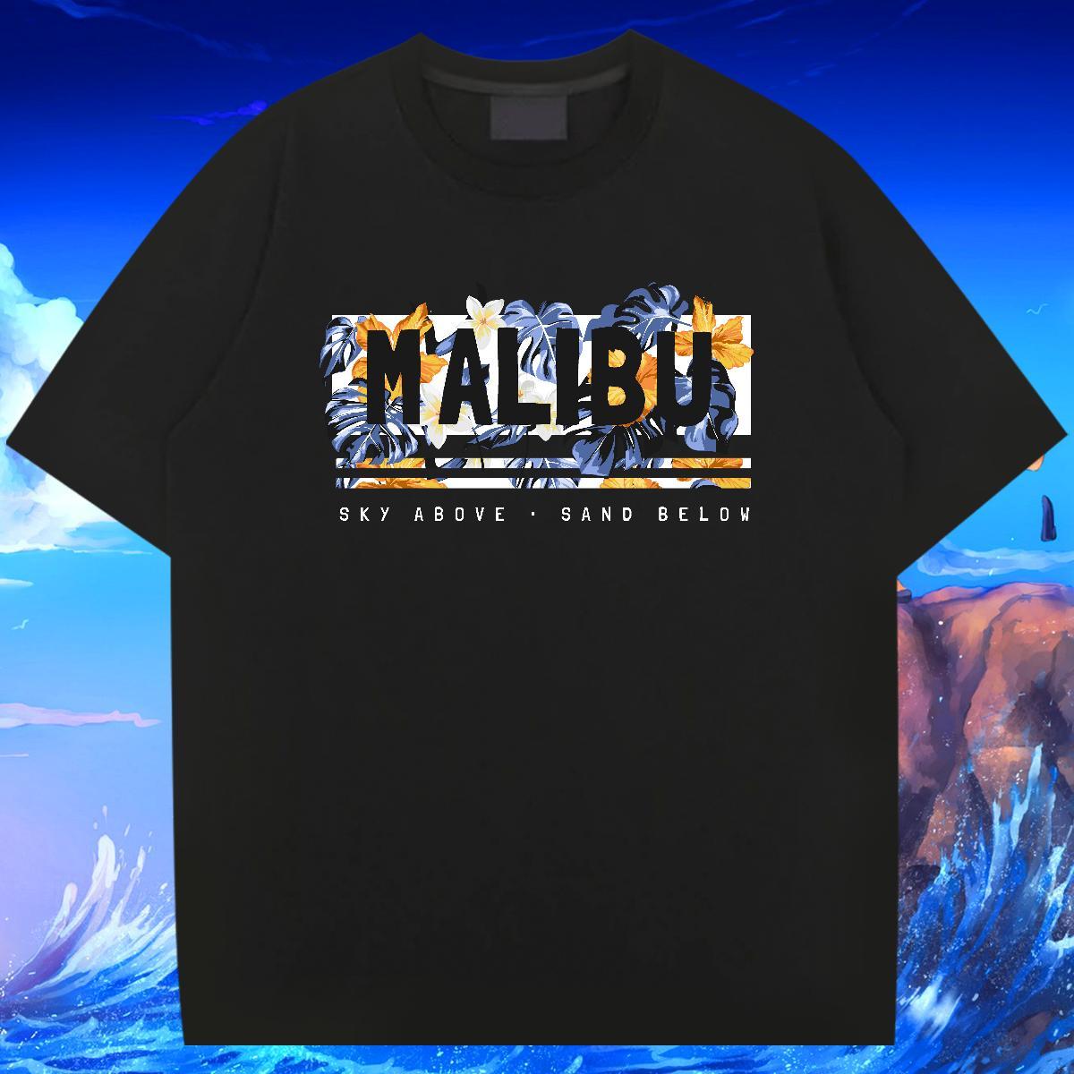 Loose Men Tops Tees 230g Cotton Outdoor flower Black Oversized Breathable Free Shipping T-Shirts Clothes