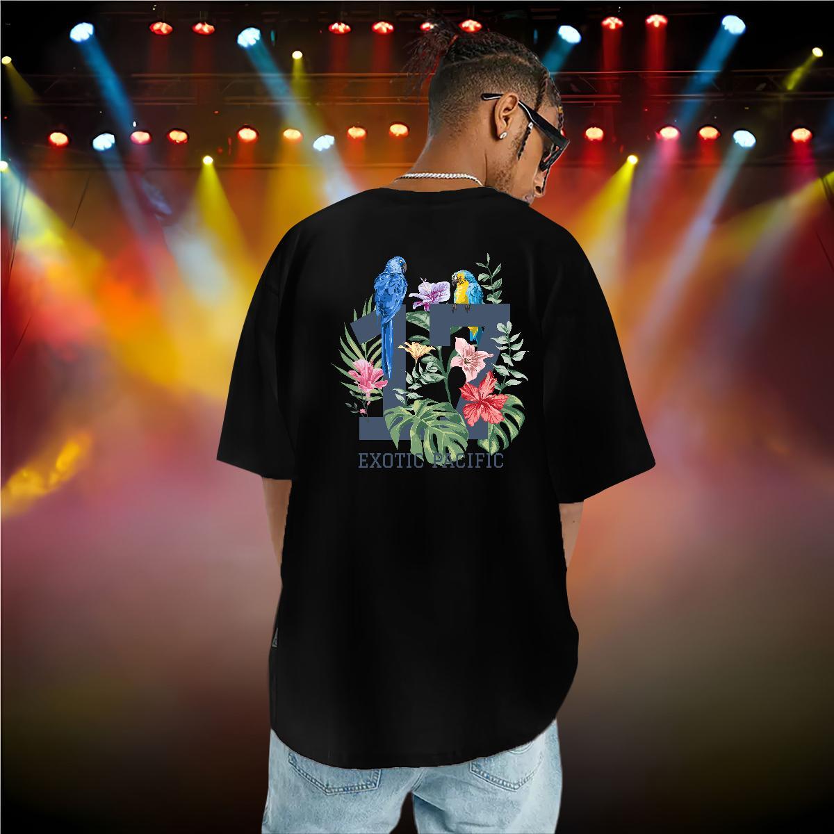 Fashion Design T shirt 230g Cotton bird Anime Printing Street Tops Tees Breathable Crew Neck TOP Quality Men Clothes T-Shirt Graphic