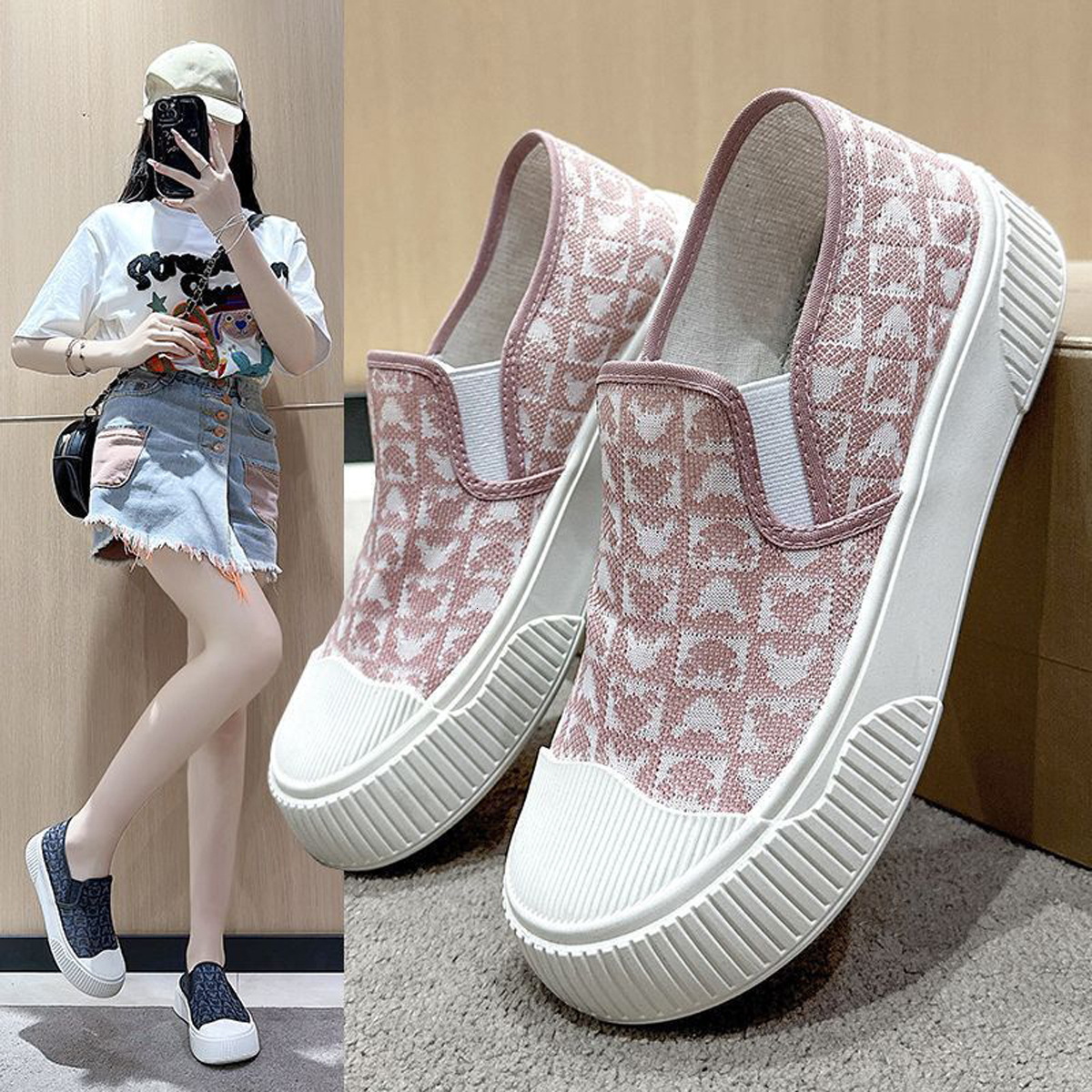 Ready Stock WEEMO WS351 Women's Casual Sneakers Outdoor Sports Shoes Travel shoes Girl Sneaker Women