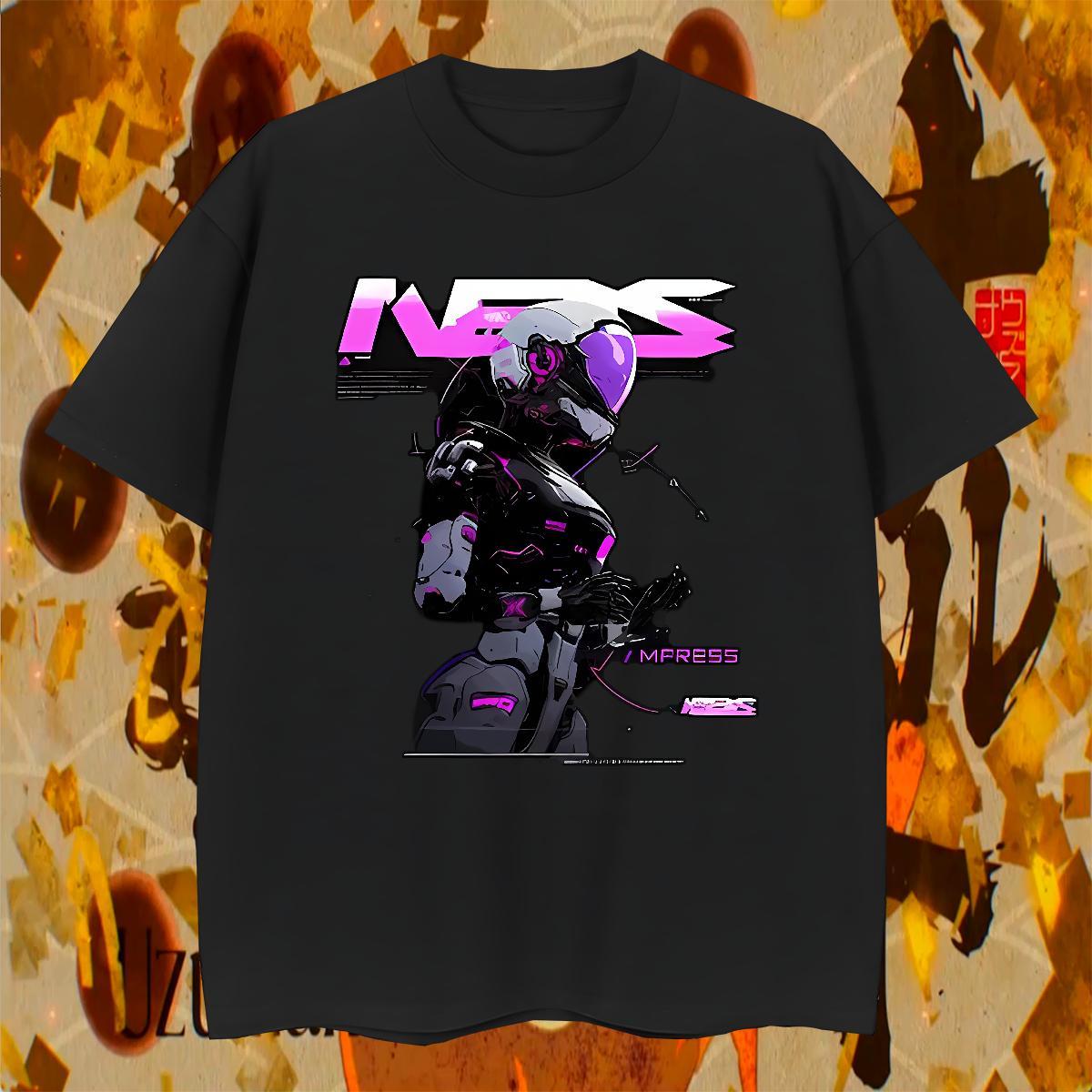 Designer Couples T Shirts 230g Pure Cotton Casual robot DIY Printed O-Neck Short Sleeve New Men T Shirts Tshirts