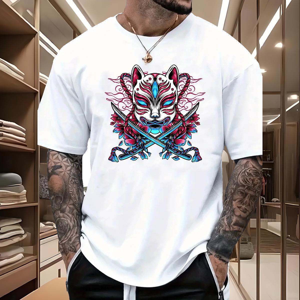 Fashion Design Mens T Shirts 230g Cotton Street Wear Tees Breathable Crew Neck Cool Men Tshirts Asian Size