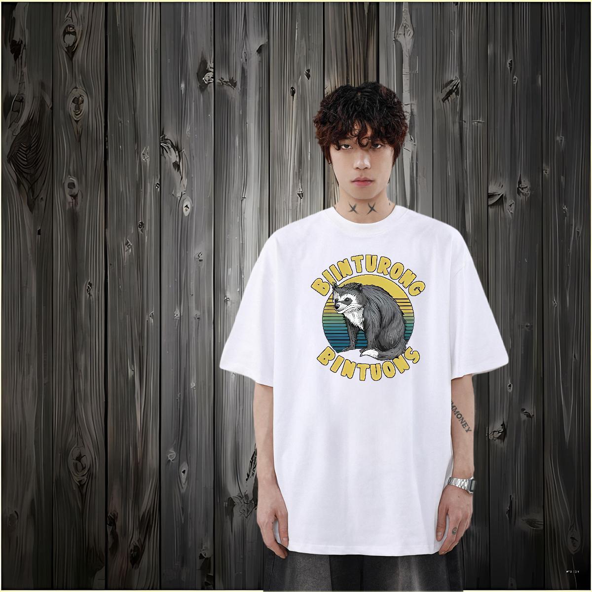 Designer Fashion Mens T Shirts 230g Cotton fox Sports Casual Tshirts Short Sleeve O-Neck Soft Men Tshirts DIY