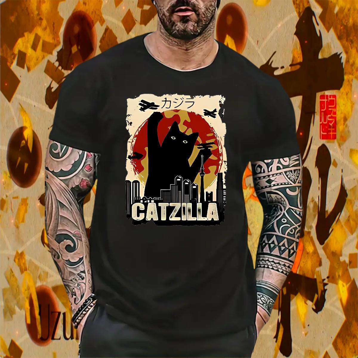 Comfortable Couples T Shirts 100% Cotton 230g Street Wear cat Black White Breathable Short Sleeve DIY Customized T-Shirts Tops