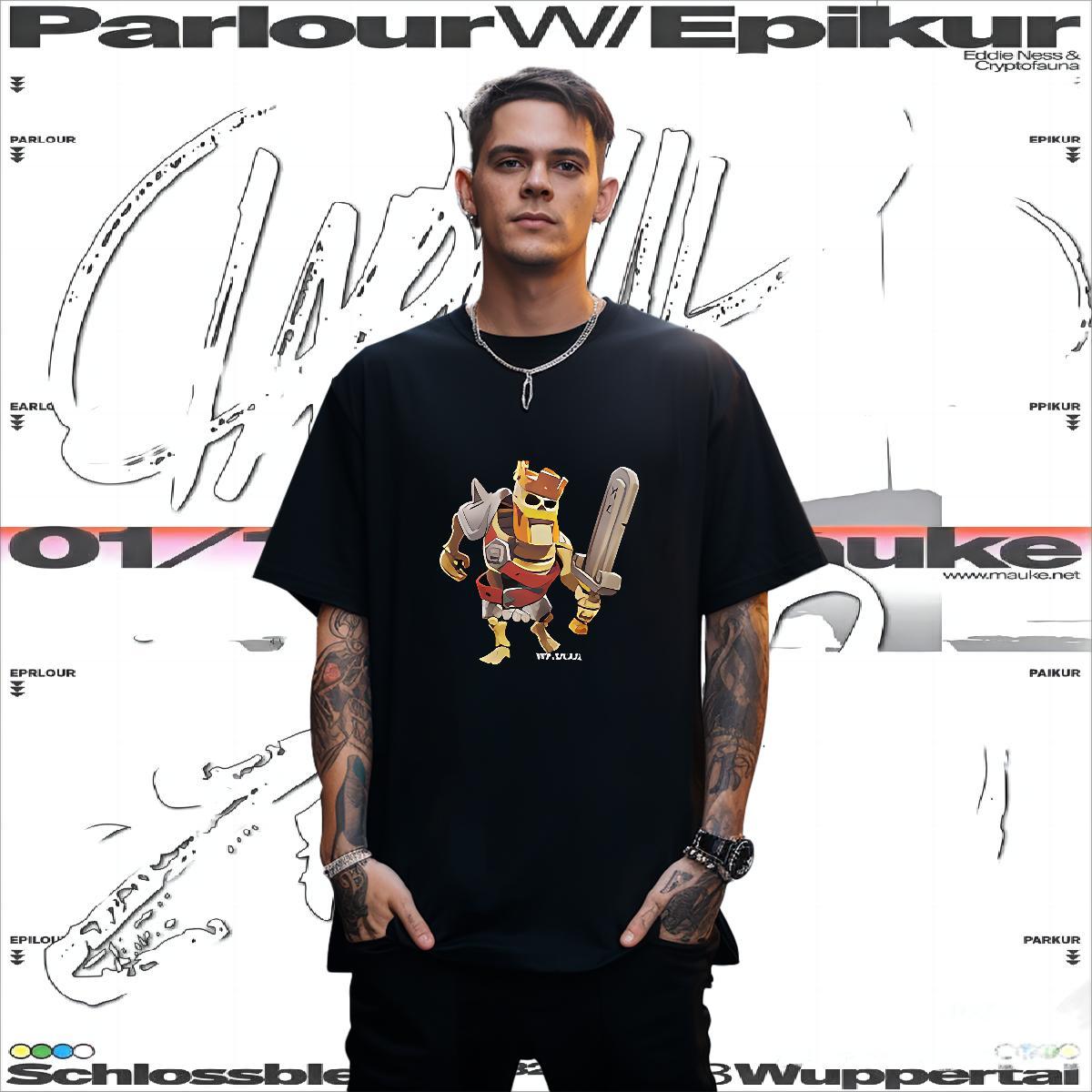 T-Shirts for Men 230g Pure Cotton game Home Outdoor Breathable Short Sleeve Graphic Men Tops Tees Fashion TOP Quality Tee Shirt