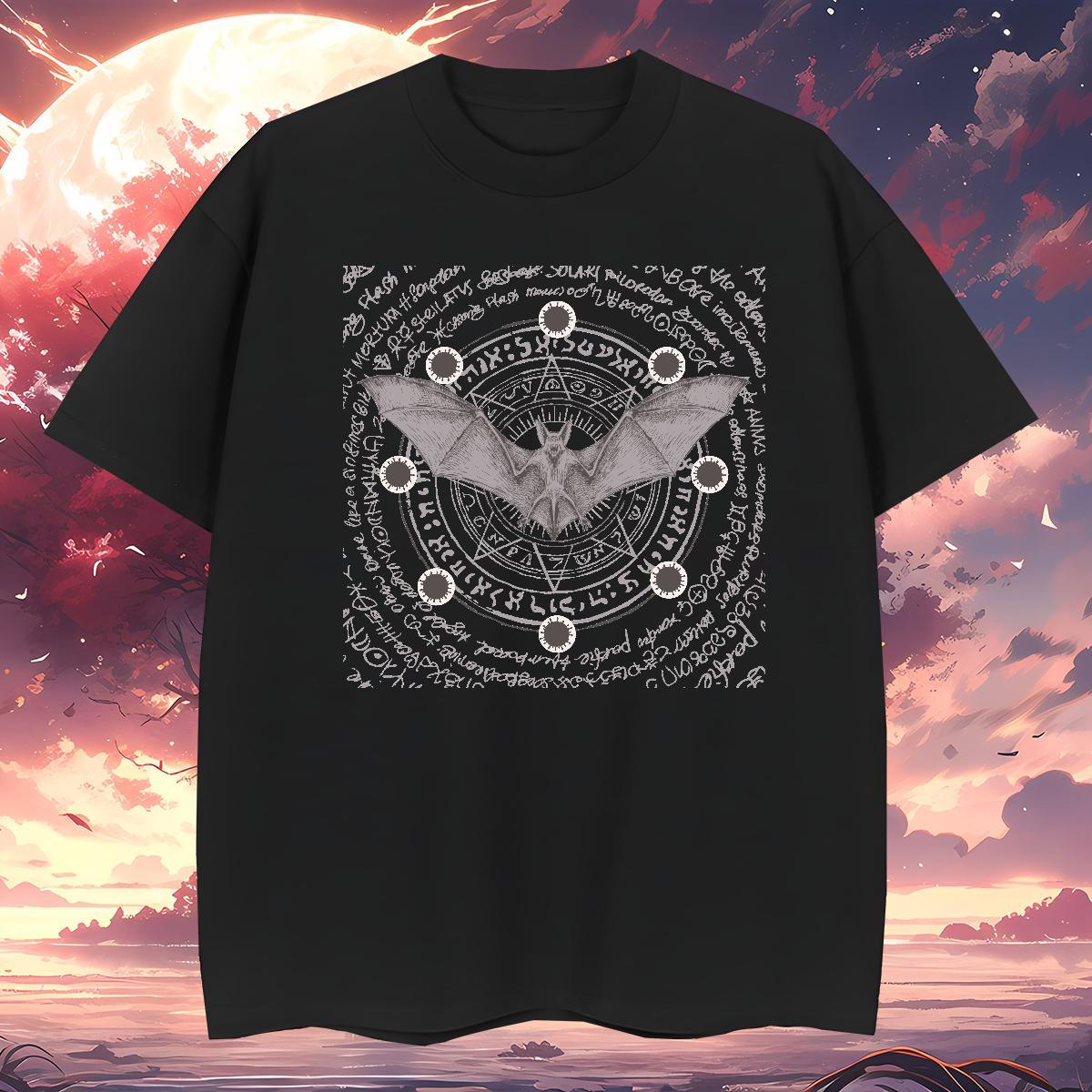 T-Shirts 230g Cotton bat Anime Printing Street Breathable Crew Neck Custom Cartoon Tshirt for Man Woman Wholesale Soft Polos