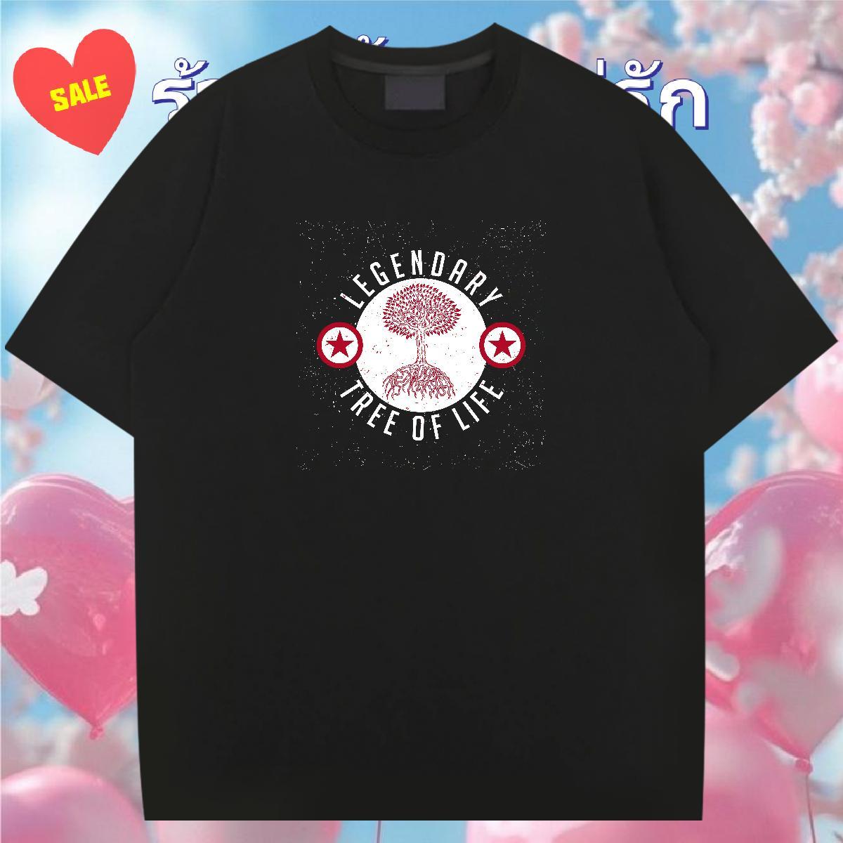 Free Shipping Men T Shirts 230g Pure Cotton tree Daily Wear Tops Tees O Neck Short Sleeves Loose Fit Mens Tshirts Customized Print