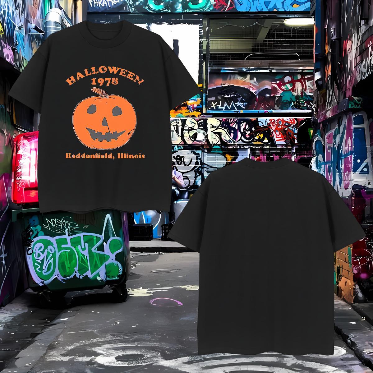 Fashion New Man T Shirts 230g Cotton halloween Casual Tee Shirt Pure Cotton Brand Men Tshirts Oversized 3XL 4XL