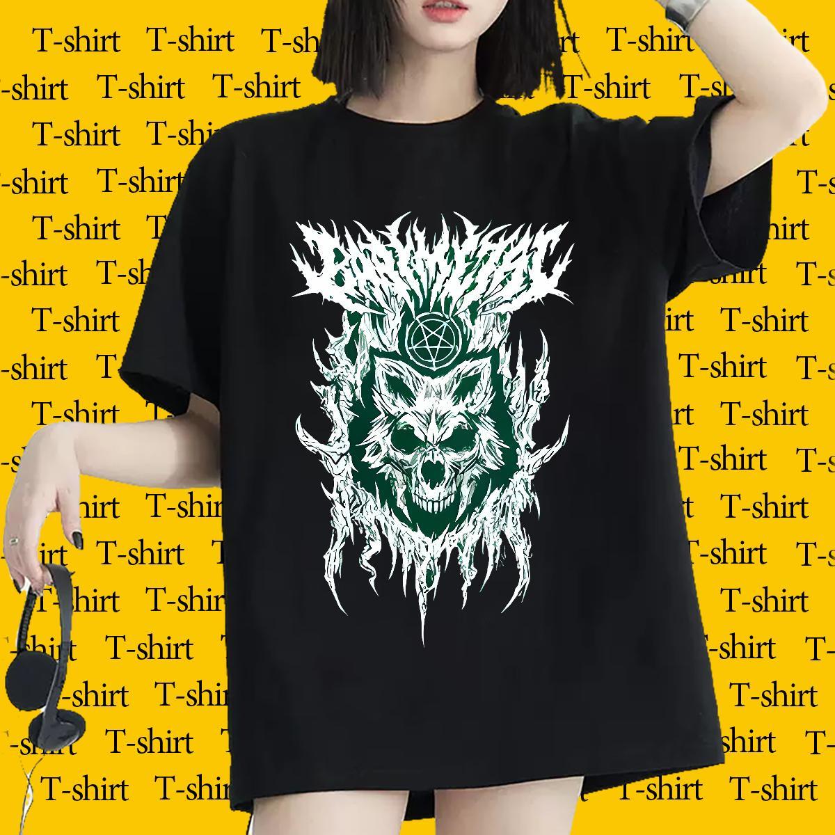 Comfortable Womens T Shirts Breathable Crew Neck Women Tshirts Customized Print wolf Casual 230g Cotton 2024 Designer Tops